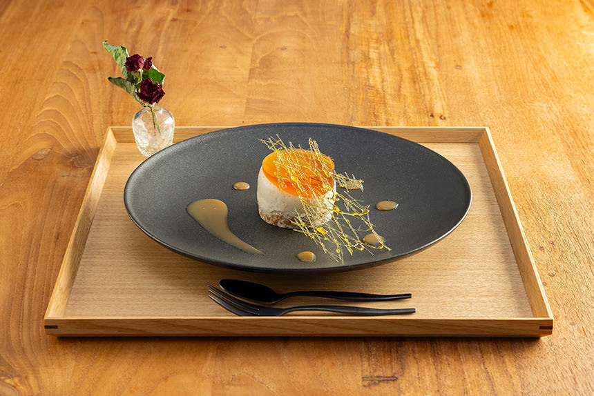 3つの食感 醤油mousse写真